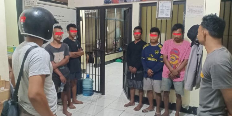 Curi Kabel Tembaga Milik PT. AMNT, 5 Pemuda Diborgol Polisi