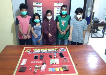Asyik Pesta Sabu, Lima Muda-mudi Ditangkap Polisi