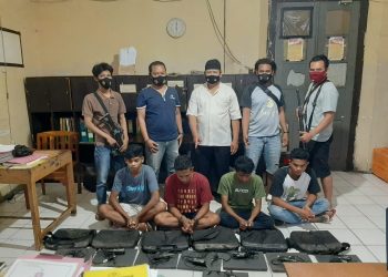 Nyuri 8 Unit Laptop Sekolah, Empat Pemuda Diringkus Polisi