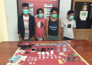 Empat Terduga Pengedar di Bima Diringkus Saat Pesta Sabu