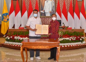 Kolaborasi Bangun Daerah, Gubernur NTB Teken MoU dan PKS dengan Gubernur Bali