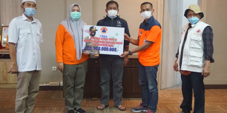 Pemkab Bima Terima Bantuan Dana Siap Pakai Dari BNPB Pusat