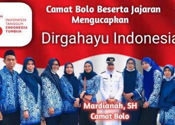Camat Bolo Beserta Jajaran Mengucapkan Dirgahayu RI ke-76