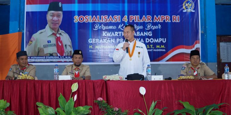 HMS Gelar Sosialisasi 4 Pilar MPR RI di Dompu