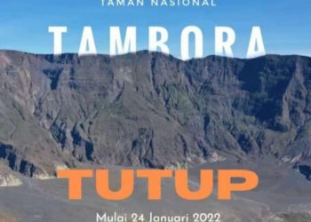 Jalur Pendakian Gunung Tambora Ditutup