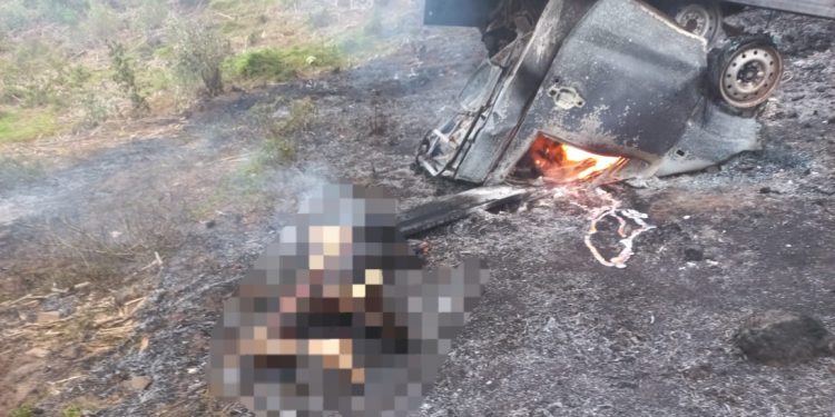 Tragis! Mobil Pickup Masuk Jurang, Pasutri di Dompu Tewas Terbakar