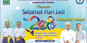 Keluarga Besar Dinas Pendidikan Pemuda dan Olahraga Mengucapkan Selamat Hari Jadi Dompu ke-208
