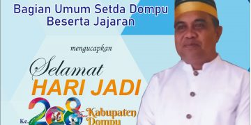 Bagian Umum Setda Dompu Beserta Jajaran Mengucapkan Selamat Hari Jadi Dompu ke-208