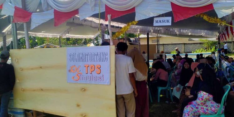 KPU Dompu Gelar Simulasi Tungsura, Masyarakat Antusias