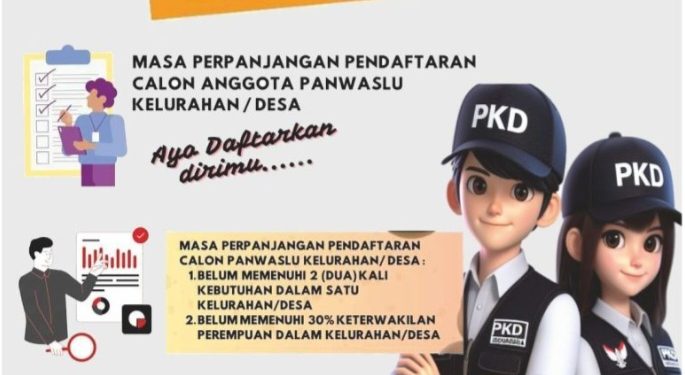 Pendaftaran Calon Anggota Panwaslu Kelurahan/Desa Diperpanjang, Cek Syarat dan Jadwalnya