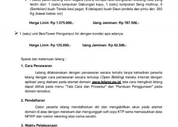 Pengumuman Lelang Kejari Dompu, ini Ketentuan dan Persyaratannya