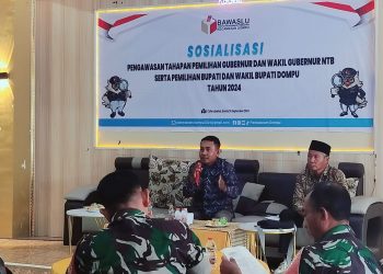 Panwascam Dompu Gelar Sosialisasi Pengawasan Tahapan Pilakda Serentak 2024
