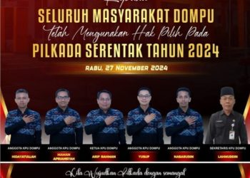 KPU : Terimakasih Kepada Masyarakat Dompu yang Telah Memberikan Hak Pilih di Pilkada 2024