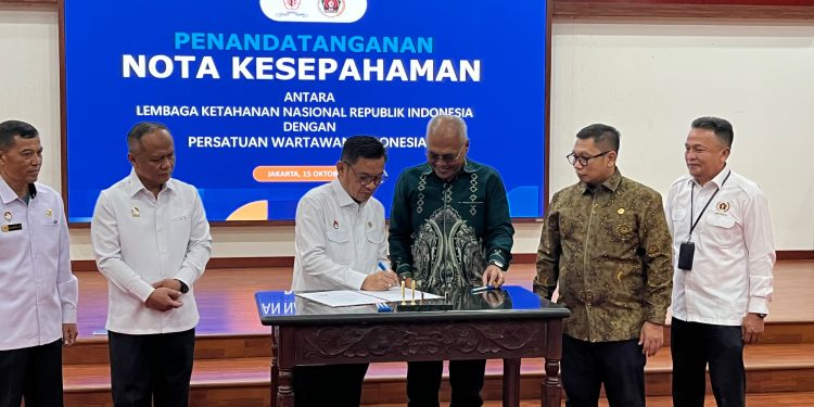 Teken MoU, PWI Perkuat Sinergi dengan Lemhannas untuk Menjaga Ketahanan Nasional